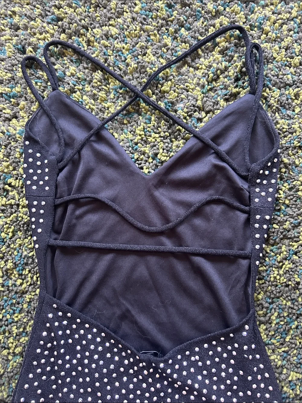 Vintage Symphony Rhinestoned Backless Minidress - Picture 7 of 7